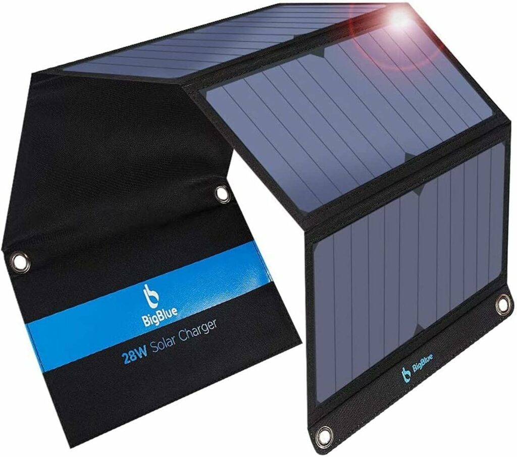 BigBlue Panneau solaire pliable avec ampèremètre numérique