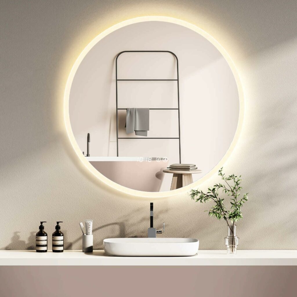 HOKO® LED miroir mural antibuée rond 60cm