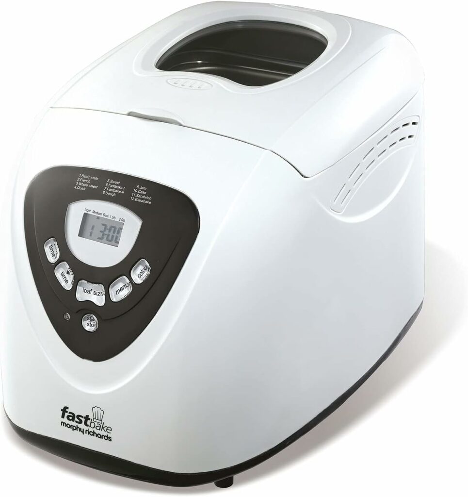 Morphy Richards 48281 Machine à pain Fastbake 2 tailles de pain, sans gluten, Cool Touch, 600 W