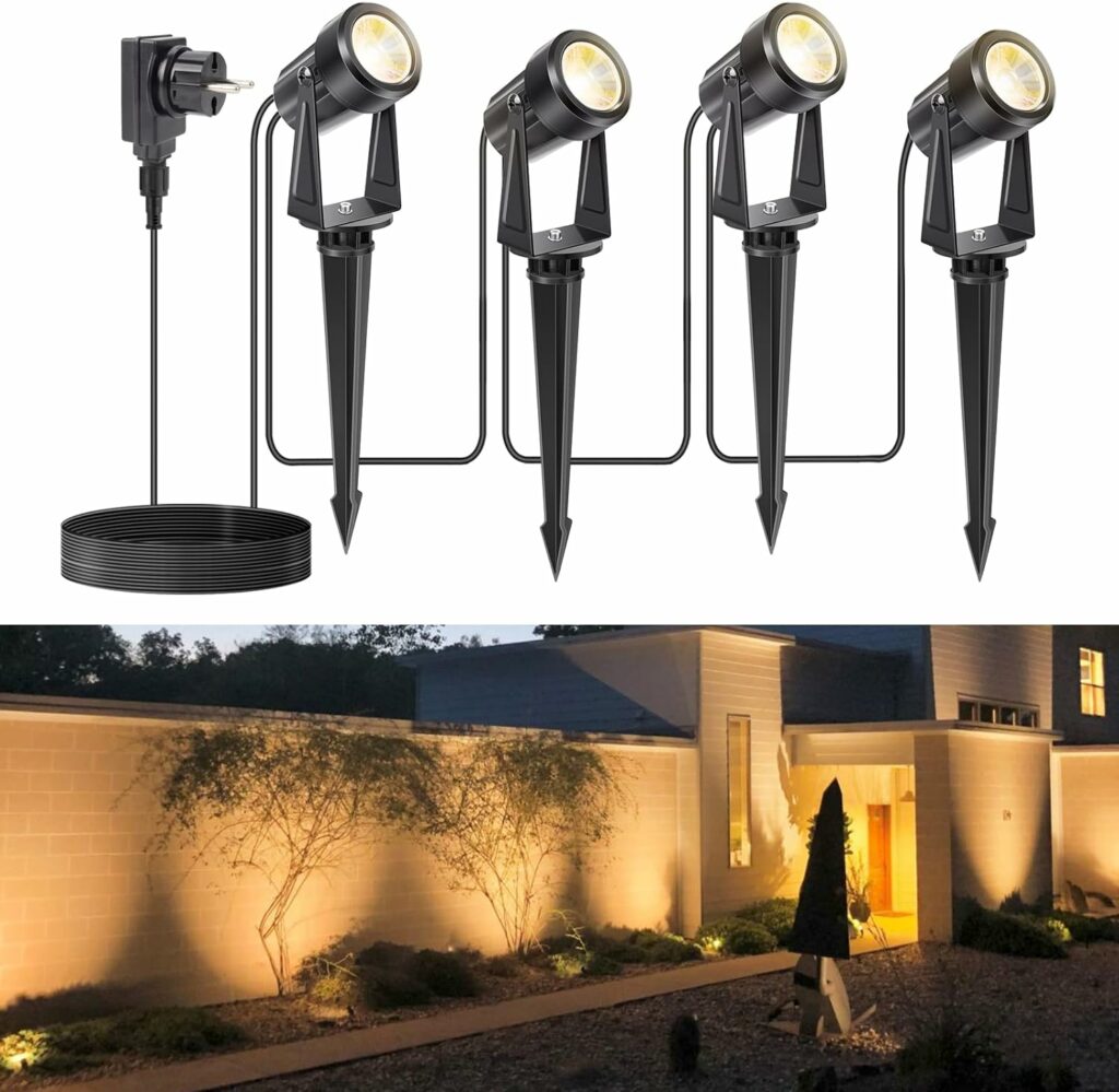 NIORSUN Spot Led Extérieur Éclairage de Jardin Blanc Chaud 3000K