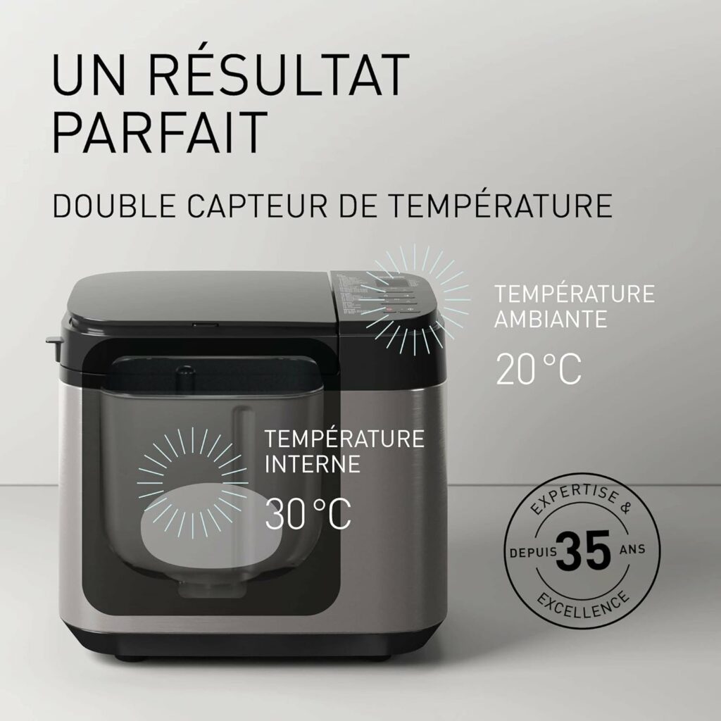 Panasonic SD-YR2550SXE Machine à Pain Auto, Distributeurs de Raisins Secs, de Noix et de Levure, 31 Programmes Auto, Double Capteur de Température, Minuterie Numérique de 13 h, Écran LCD, Argenté