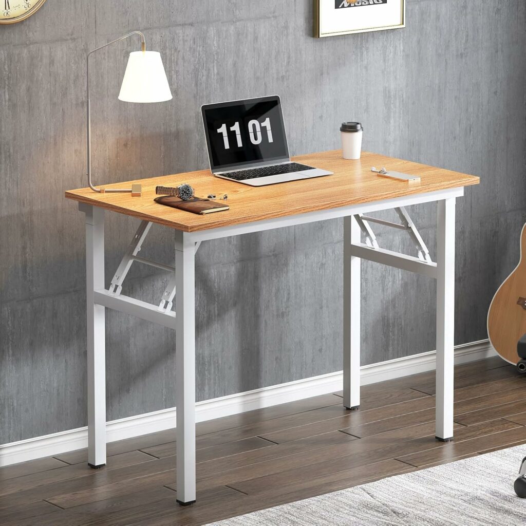 SogesHome Petite table pliante 80 x 40 cm bureau compact