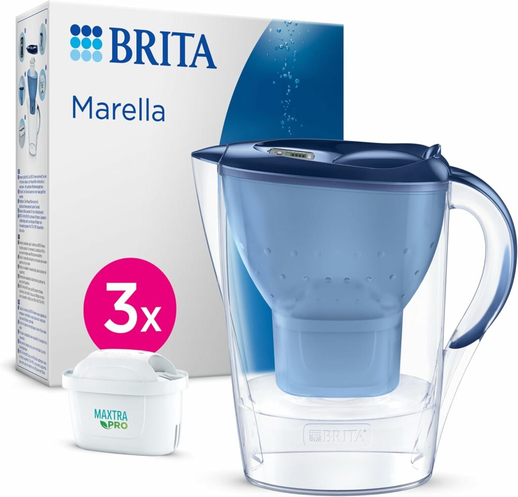 BRITA Carafe filtrante Marella bleue