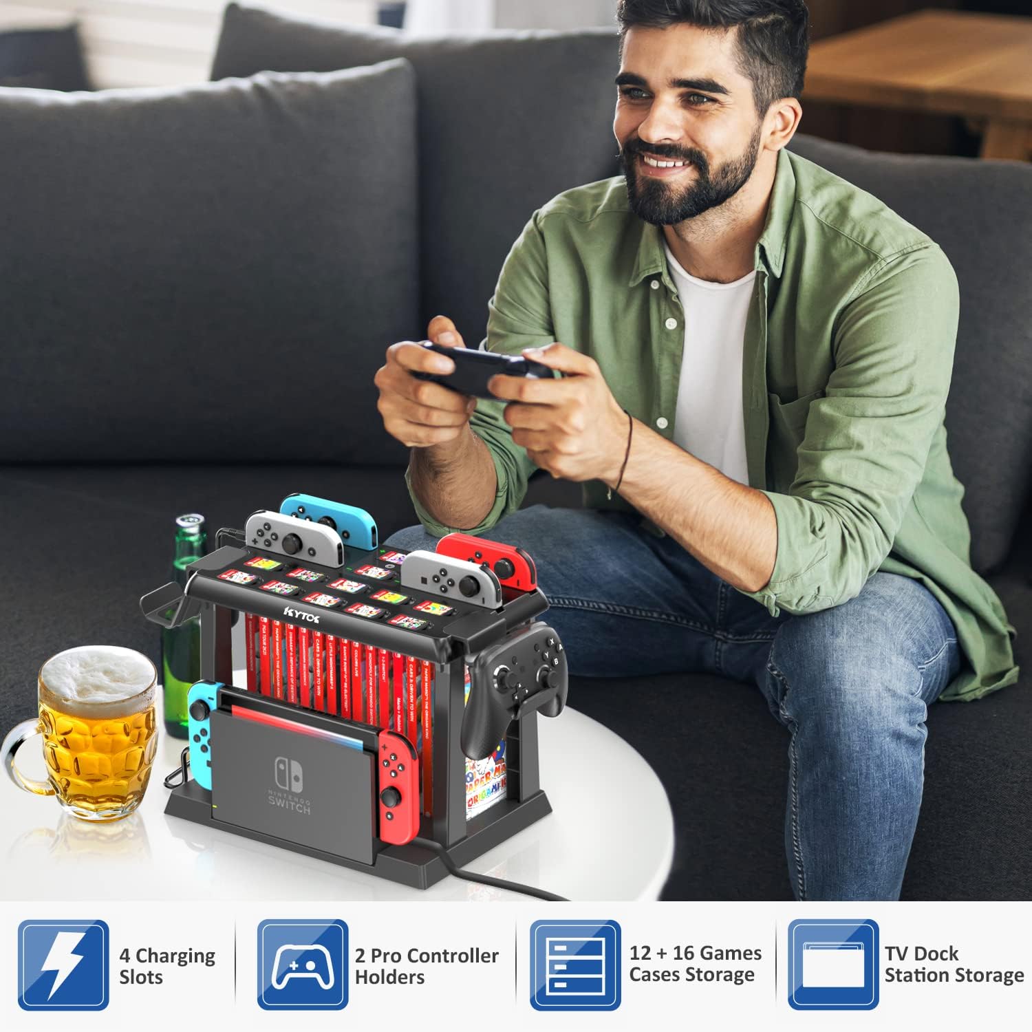 Tour de rangement gaming 2025 : La solution modulaire pour organiser et charger vos accessoires Nintendo Switch