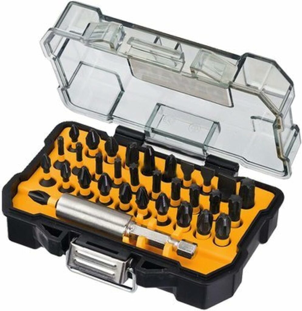 DEWALT Coffret Extra Small Tough Case de 32 Pièces avec Embouts de Vissage Impact Torsion 25mm - Kit de Bricolage Complet - Embouts Robustes - Pour une Utilisation Professionnelle, DT70523T-QZ