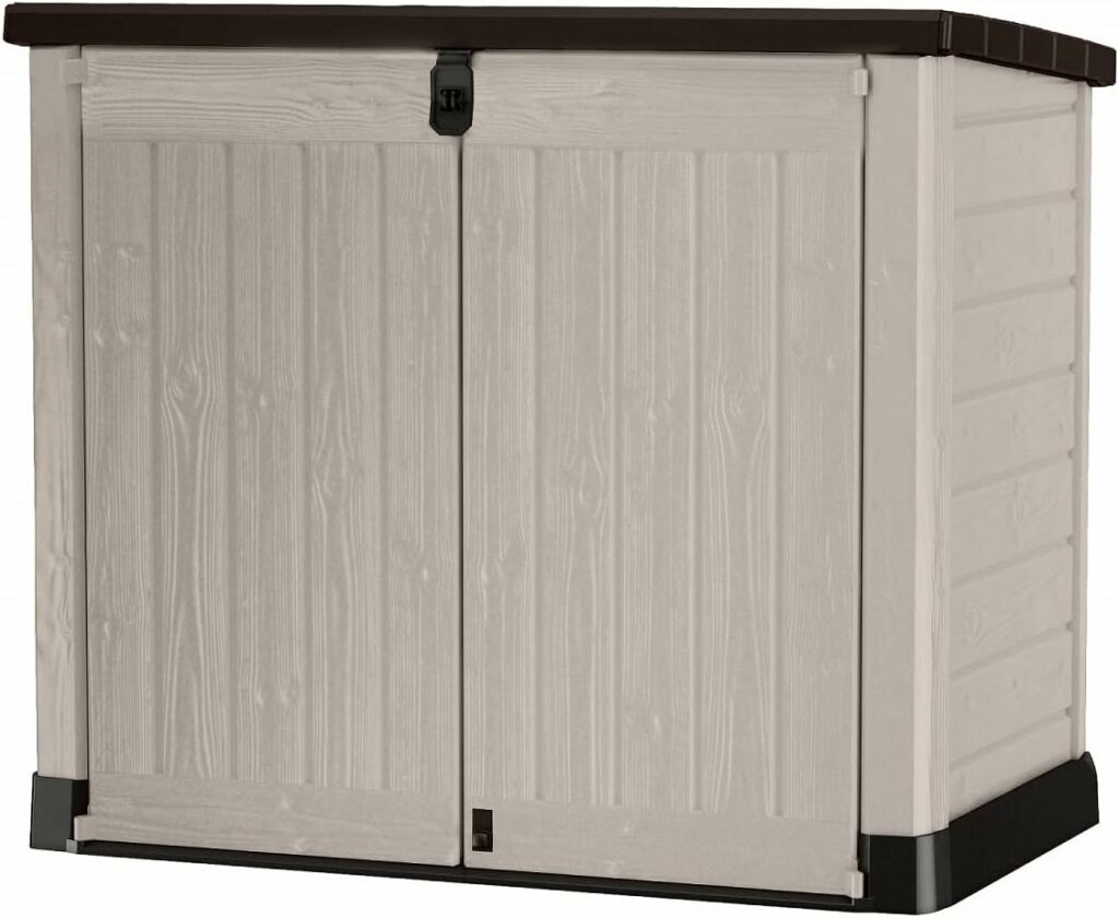 KETER Abri Horizontal Range Poubelle SIO Pro - 1200 litres - Beige