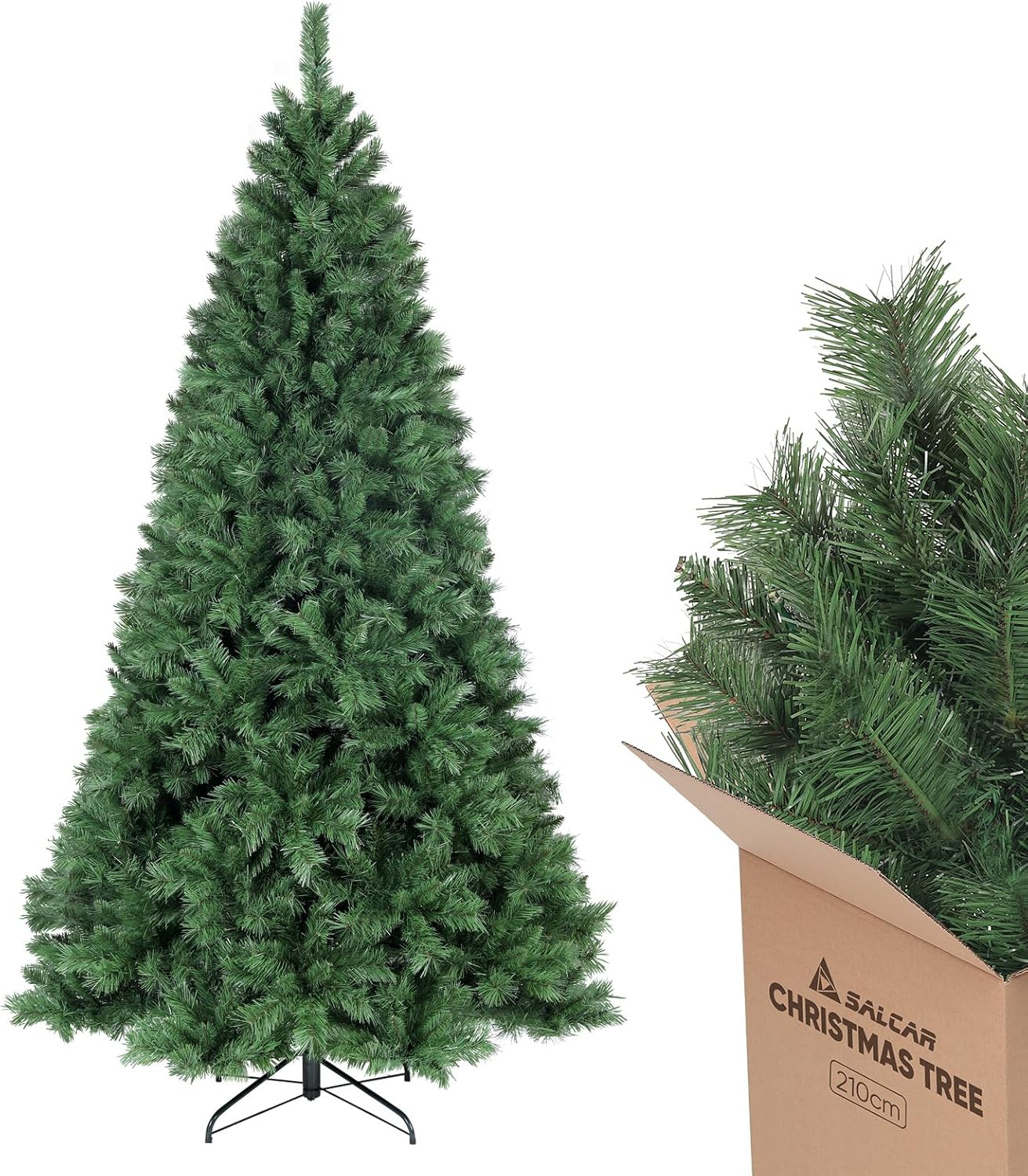 Sapin Artificiel De Noël Caucasia Nordmann H210 Cm Vert Sapin - Sapin Et Arbre Artificiel