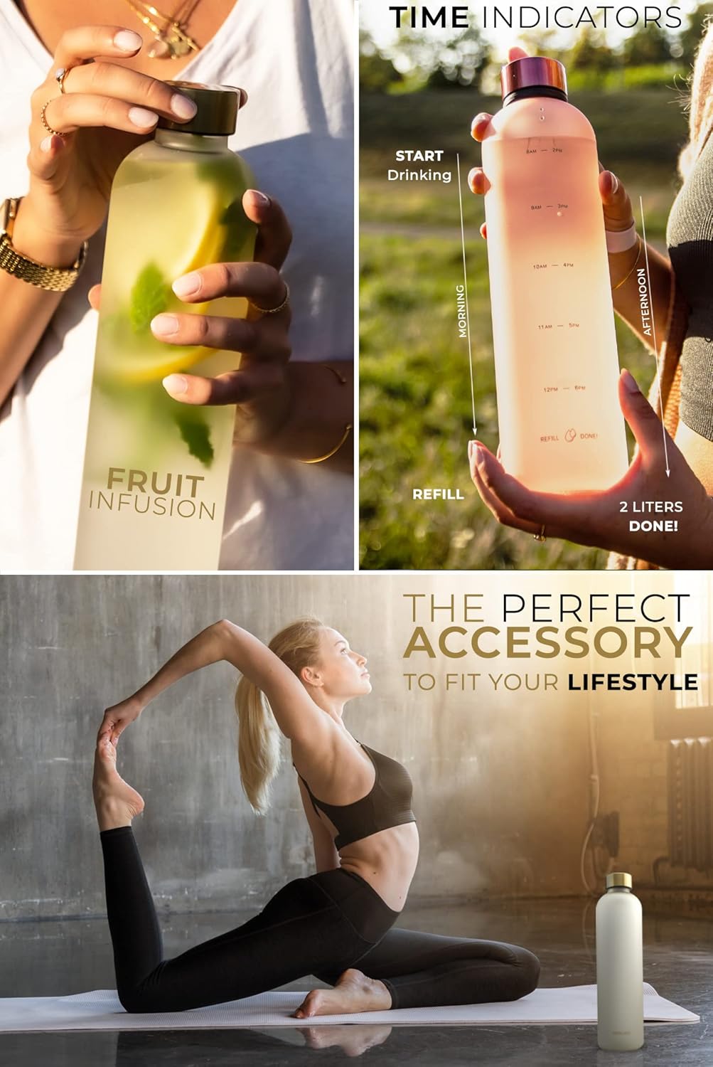 Top 3 meilleures gourdes bouteilles d'eau de sport réutilisables avec indicateurs horaires et marqueurs de motivation - Comparatif, avis, test, prix et guide d'achat